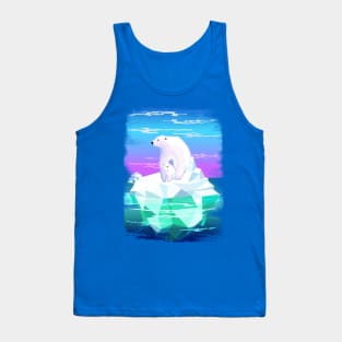 Polar Bear Mom and Baby on Iceberg Tank Top